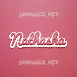 nathasha in Red Scribble style - 3D name wallpaper