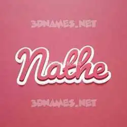 nathe in Red Scribble style - 3D name wallpaper
