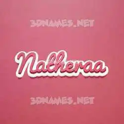 natheraa in Red Scribble style - 3D name wallpaper
