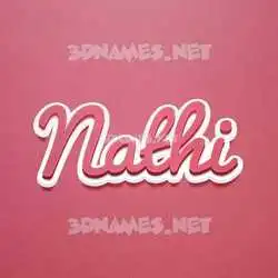 nathi in Red Scribble style - 3D name wallpaper