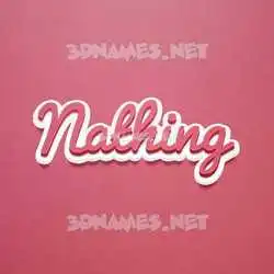 nathing in Red Scribble style - 3D name wallpaper