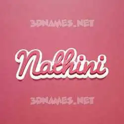 nathini in Red Scribble style - 3D name wallpaper