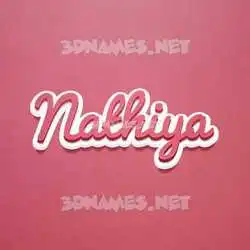 nathiya in Red Scribble style - 3D name wallpaper