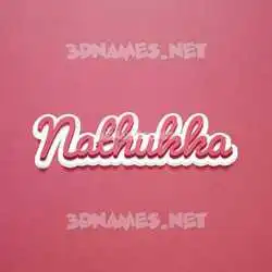 nathukka in Red Scribble style - 3D name wallpaper