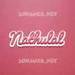 nathulal in Red Scribble style - 3D name wallpaper