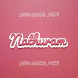 nathuram in Red Scribble style - 3D name wallpaper