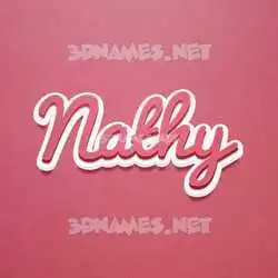 nathy in Red Scribble style - 3D name wallpaper