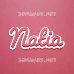 natia in Red Scribble style - 3D name wallpaper
