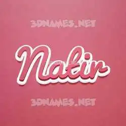 natir in Red Scribble style - 3D name wallpaper