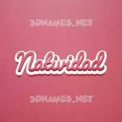 natividad in Red Scribble style - 3D name wallpaper