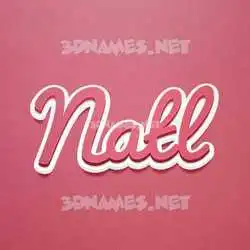 natl in Red Scribble style - 3D name wallpaper