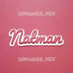 natman in Red Scribble style - 3D name wallpaper