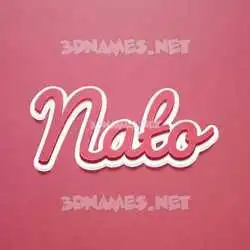 nato in Red Scribble style - 3D name wallpaper