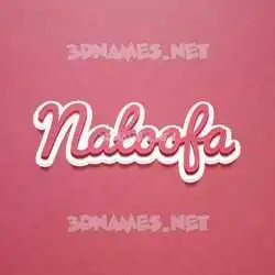 natoofa in Red Scribble style - 3D name wallpaper