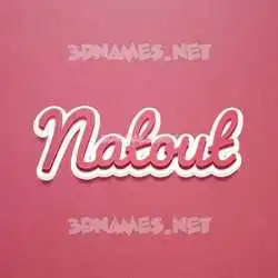 natout in Red Scribble style - 3D name wallpaper