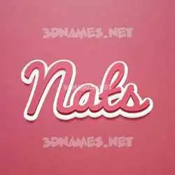 nats in Red Scribble style - 3D name wallpaper