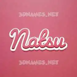 natsu in Red Scribble style - 3D name wallpaper