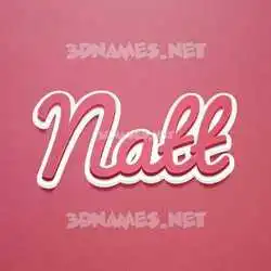 natt in Red Scribble style - 3D name wallpaper