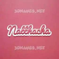 natthacha in Red Scribble style - 3D name wallpaper