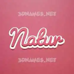 natur in Red Scribble style - 3D name wallpaper