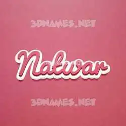 natwar in Red Scribble style - 3D name wallpaper