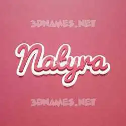 natyra in Red Scribble style - 3D name wallpaper