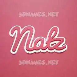 natz in Red Scribble style - 3D name wallpaper