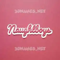 naughtboys in Red Scribble style - 3D name wallpaper