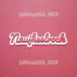 naujheelrock in Red Scribble style - 3D name wallpaper