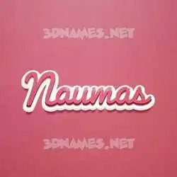 naumas in Red Scribble style - 3D name wallpaper