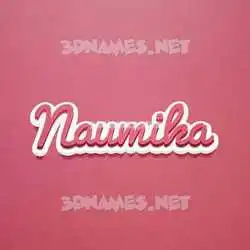 naumika in Red Scribble style - 3D name wallpaper