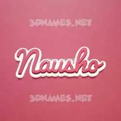 nausho in Red Scribble style - 3D name wallpaper