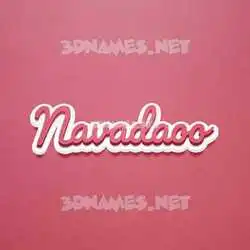 navadaoo in Red Scribble style - 3D name wallpaper