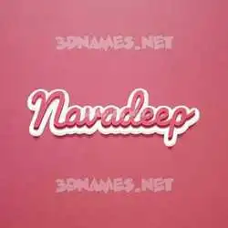 navadeep in Red Scribble style - 3D name wallpaper