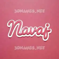 navaj in Red Scribble style - 3D name wallpaper