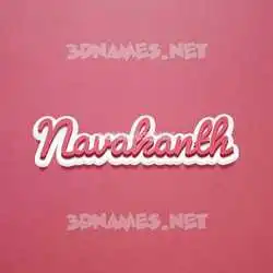 navakanth in Red Scribble style - 3D name wallpaper