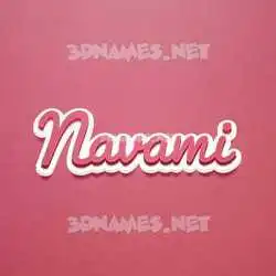 navami in Red Scribble style - 3D name wallpaper
