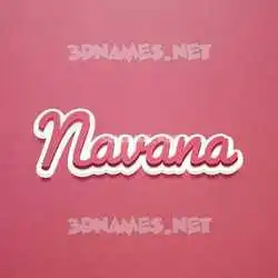navana in Red Scribble style - 3D name wallpaper