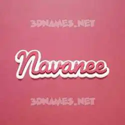 navanee in Red Scribble style - 3D name wallpaper