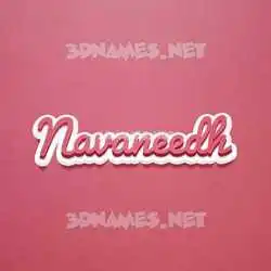 navaneedh in Red Scribble style - 3D name wallpaper