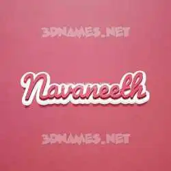 navaneeth in Red Scribble style - 3D name wallpaper