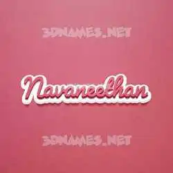 navaneethan in Red Scribble style - 3D name wallpaper