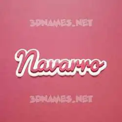 navarro in Red Scribble style - 3D name wallpaper