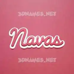 navas in Red Scribble style - 3D name wallpaper