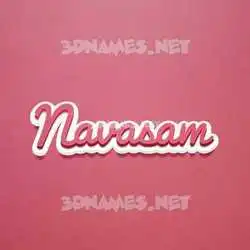navasam in Red Scribble style - 3D name wallpaper