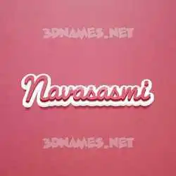 navasasmi in Red Scribble style - 3D name wallpaper