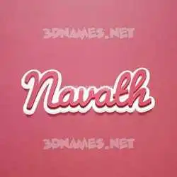 navath in Red Scribble style - 3D name wallpaper