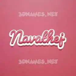 navathej in Red Scribble style - 3D name wallpaper