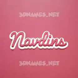 navdins in Red Scribble style - 3D name wallpaper