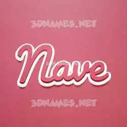 nave in Red Scribble style - 3D name wallpaper